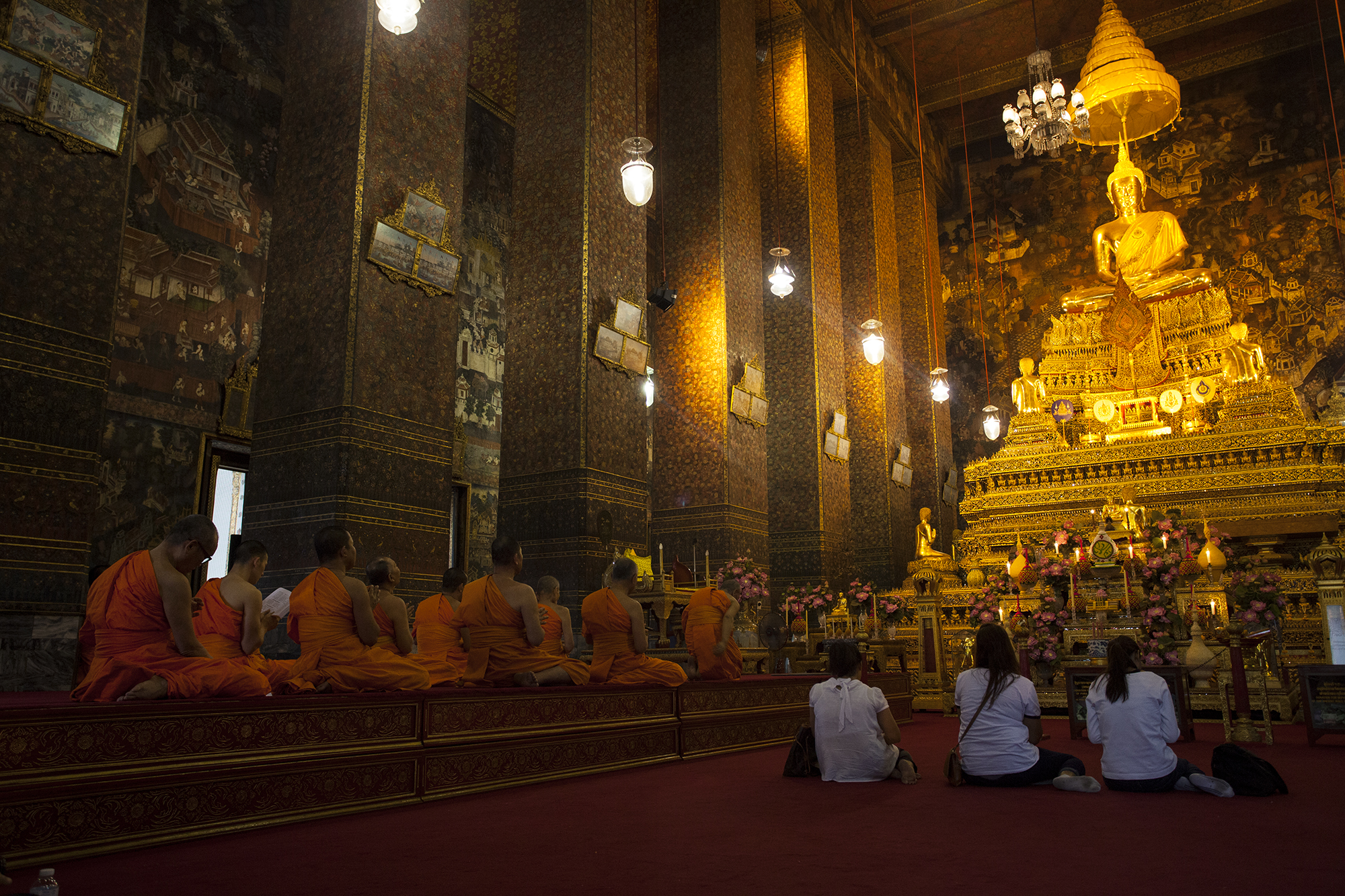 En un templo Bangkok